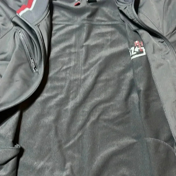 Quiksilver Treat Yourself Jacket Full Zip Gray Red 90's Streetwear Y2K Large SK8 - Picture 11 of 12